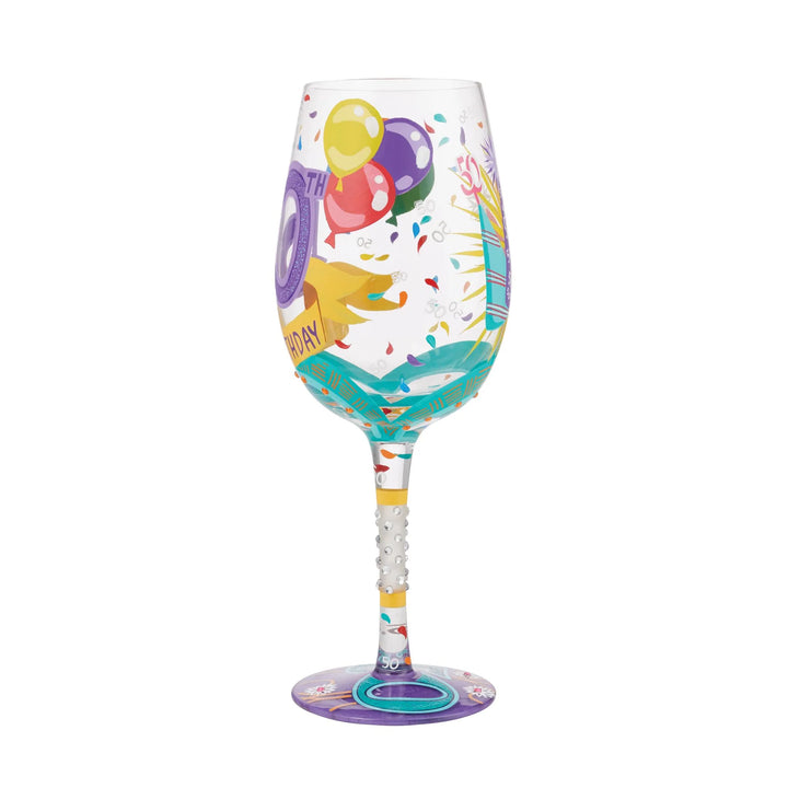 Lolita® Happy 50th Birthday Hand-painted Wine Glass, 15 oz.