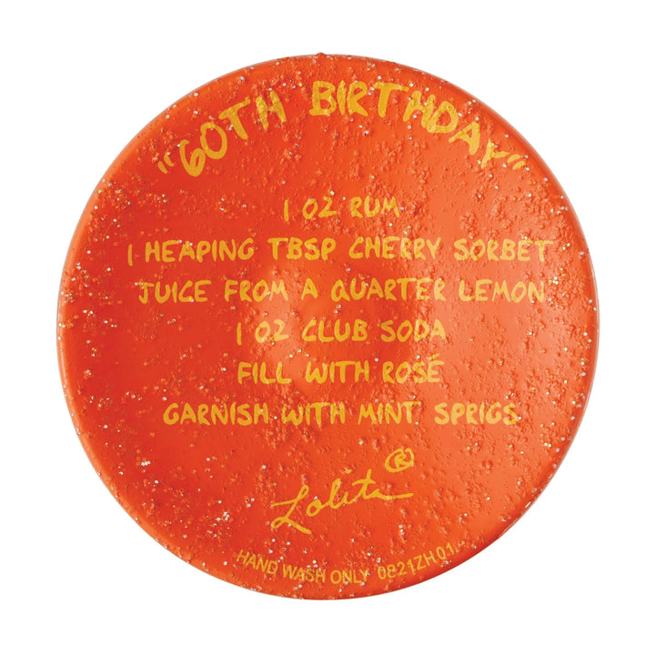 Lolita® Happy 60th Birthday Handpainted Wine Glass, 15 oz.