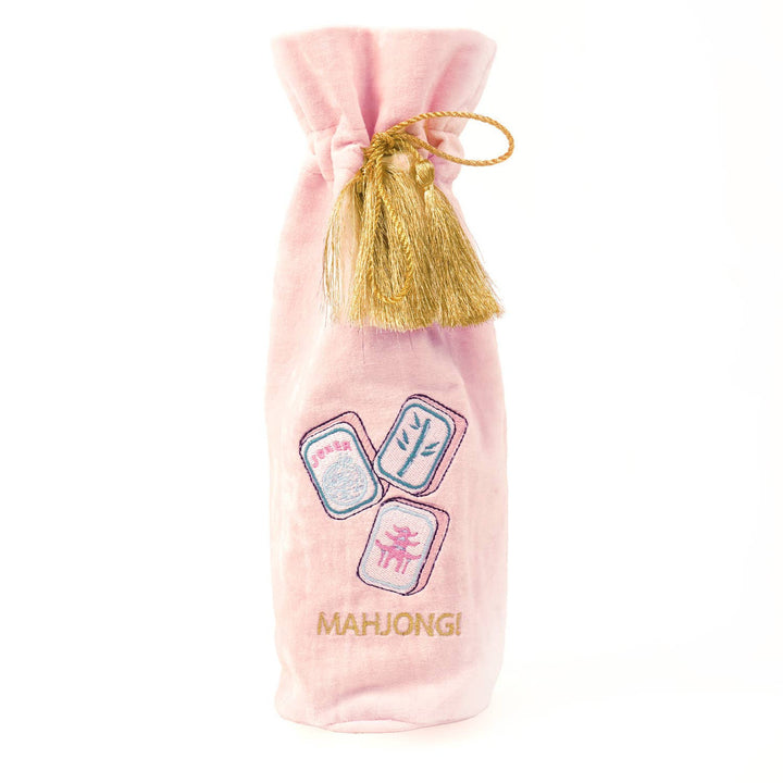 8 Oak Lane Mahjong Embroidered Wine Bag