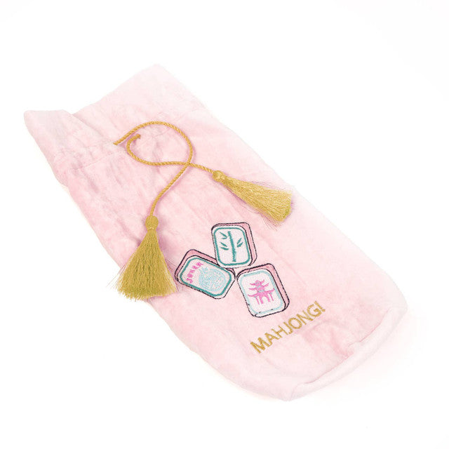 8 Oak Lane Mahjong Embroidered Wine Bag