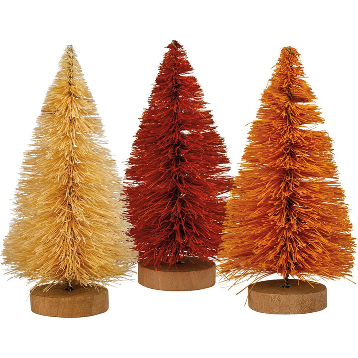 Multicolored Bottle Brush Tree Set