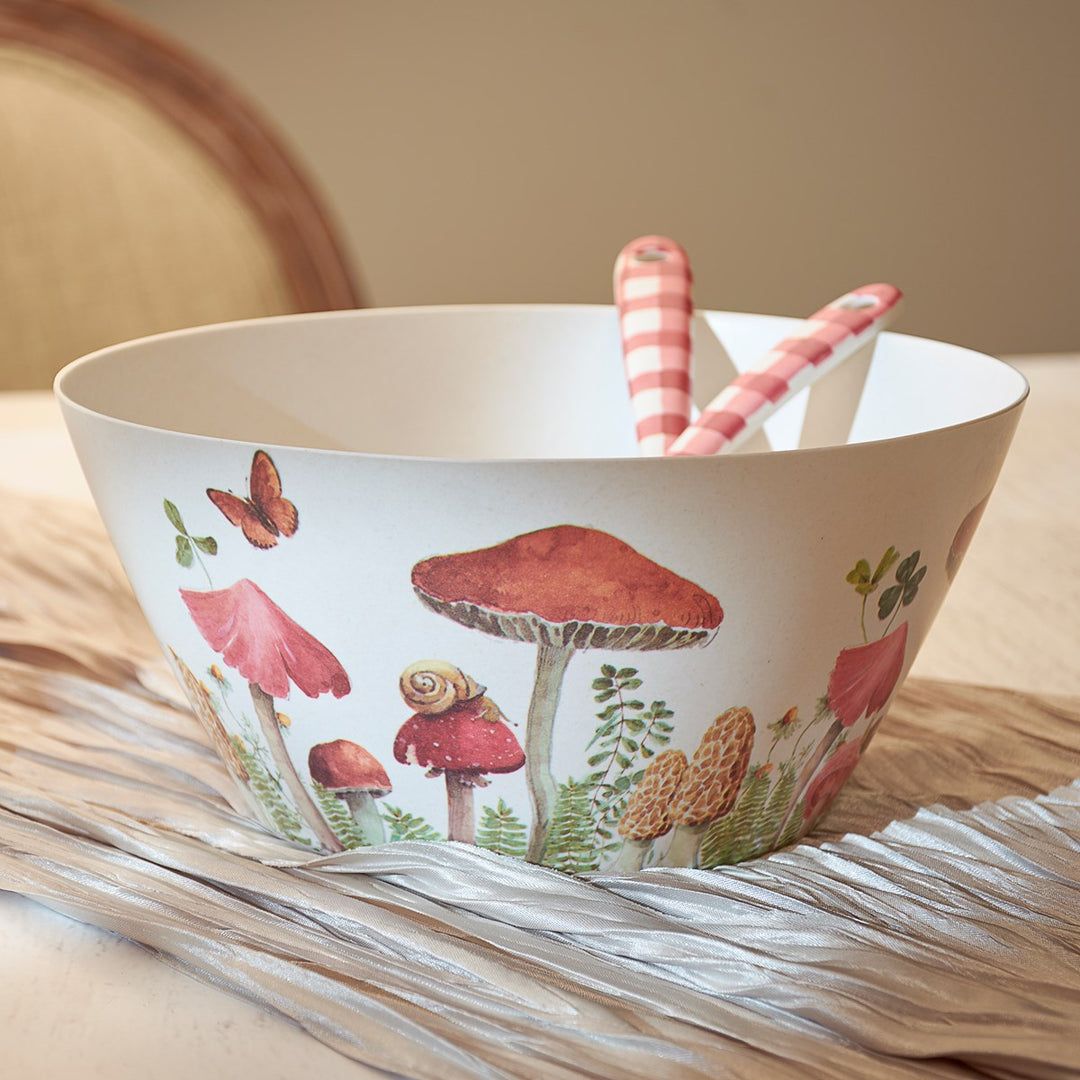 Mushroom Study Serving Bowl