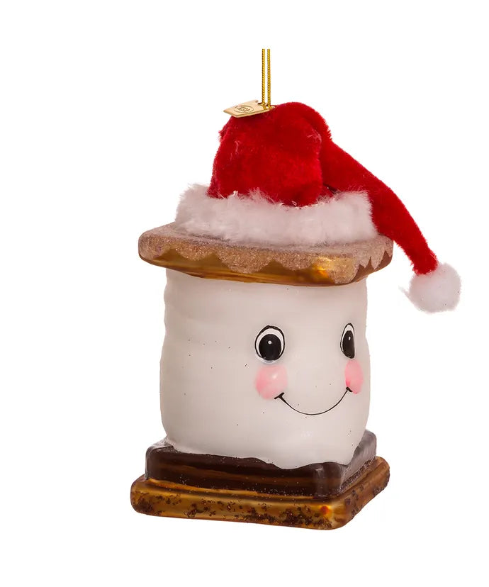 Noble Gems™ Glass S'mores With Santa Hat Ornament