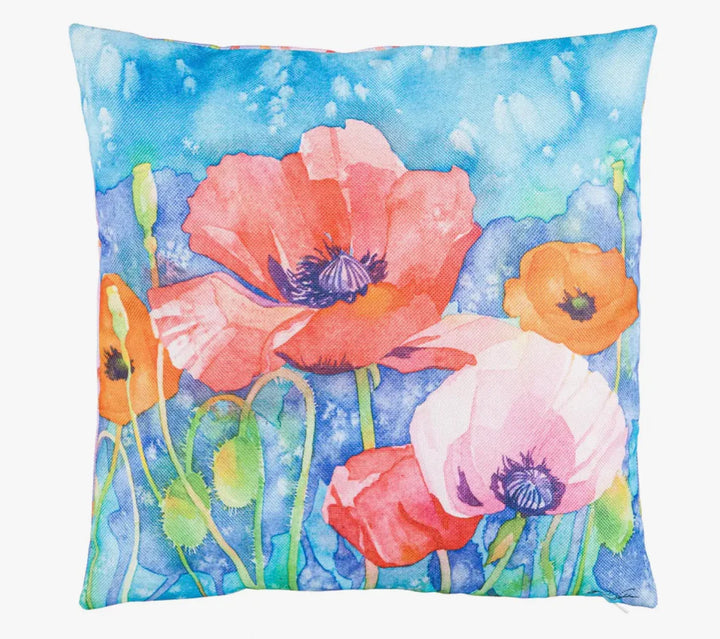 Painted Poppies Interchangeable Pillow Covers