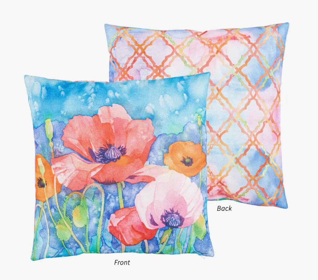 Painted Poppies Interchangeable Pillow Covers