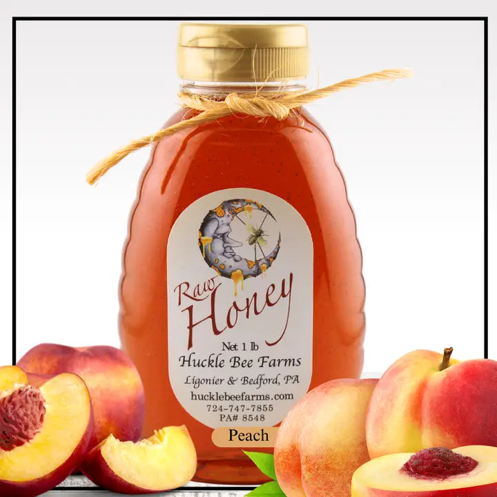 Peach Infused Honey 1lb