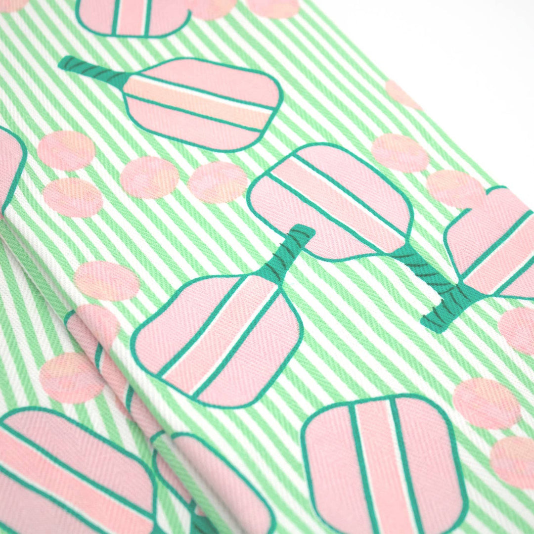 8 Oak Lane Pickleball Stripe Kitchen Towel Set