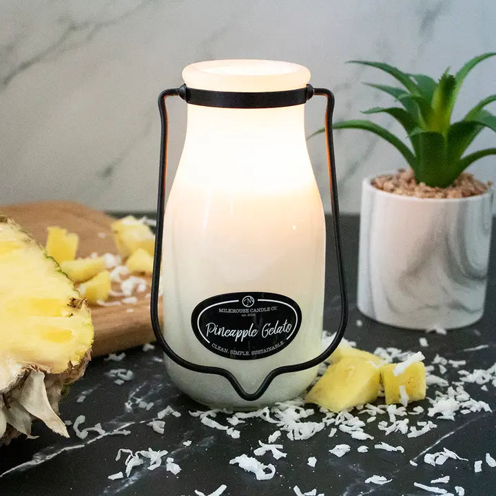 Pineapple Gelato Milkbottle Candle