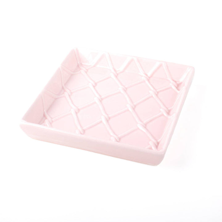 8 Oak Lane Pink Textured Beverage Napkin Tray
