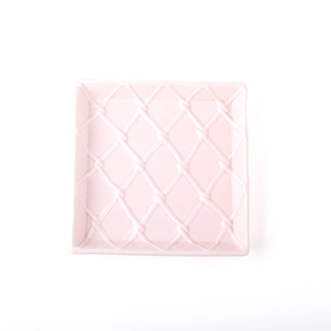 8 Oak Lane Pink Textured Beverage Napkin Tray
