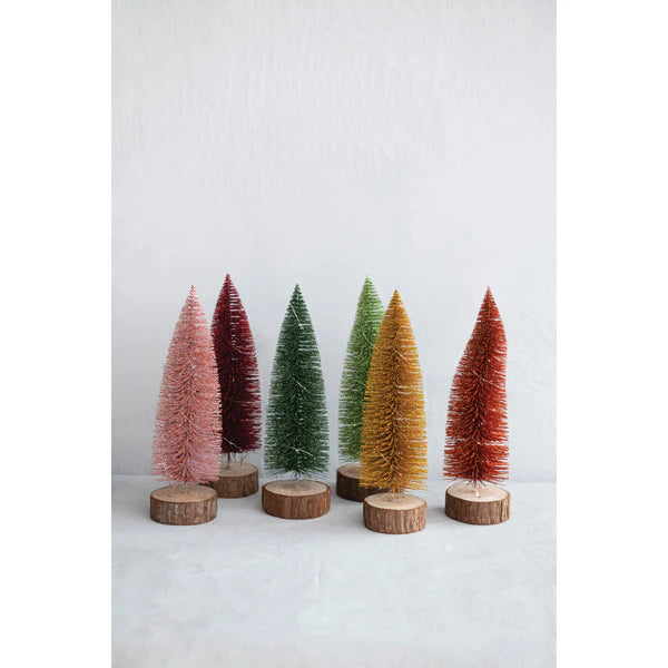 Plastic Bottle Brush Tree, 6 Colors