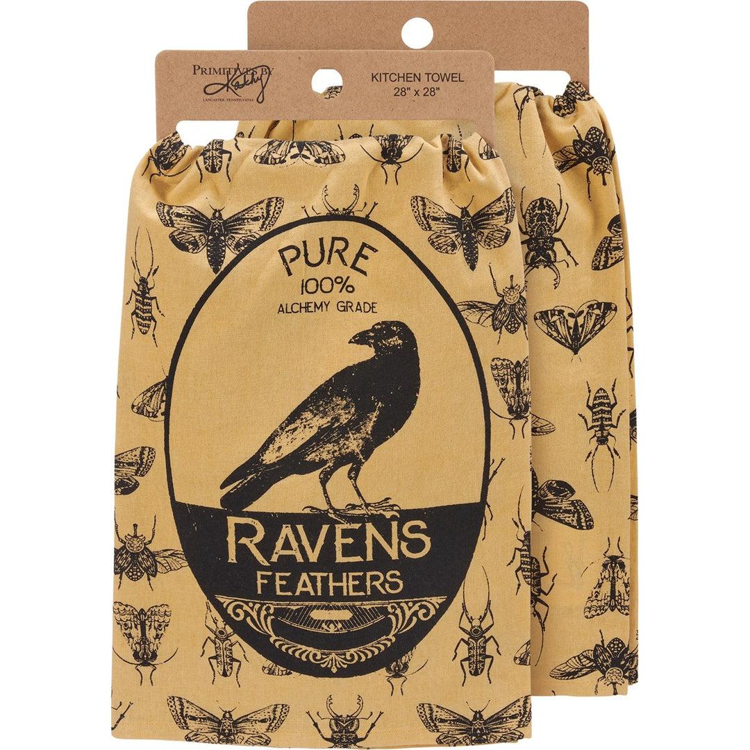 Ravens Feathers Kitchen Towel