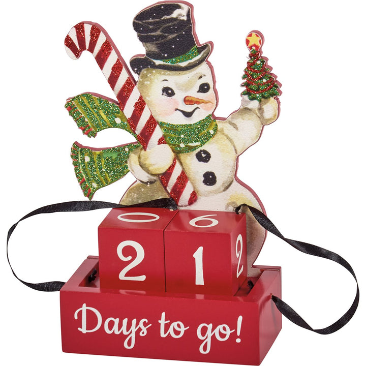 Retro Snowman Block Countdown