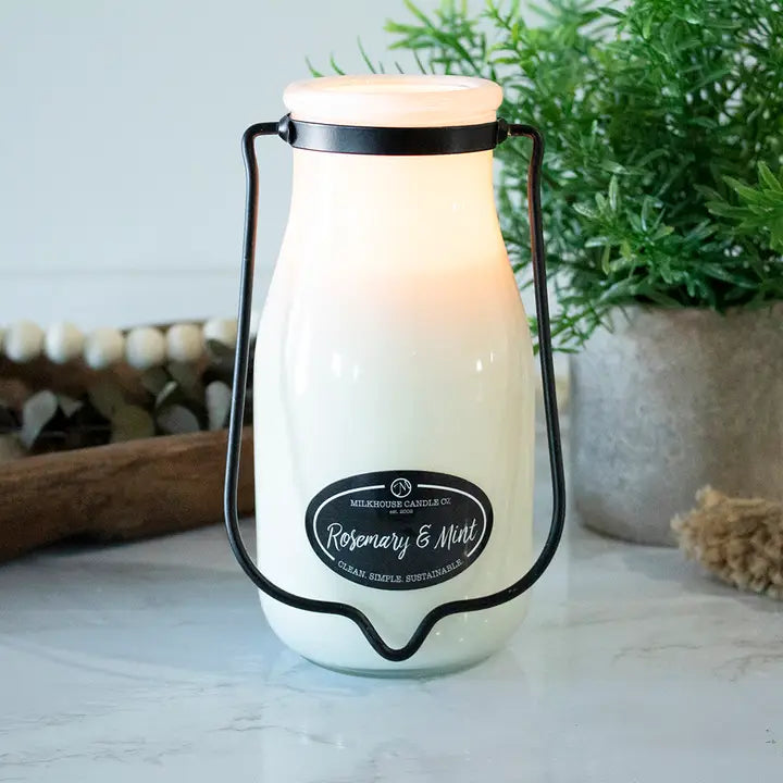 Rosemary & Mint Milkbottle Candle