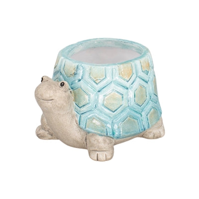 Small Light Blue Turtle Planter