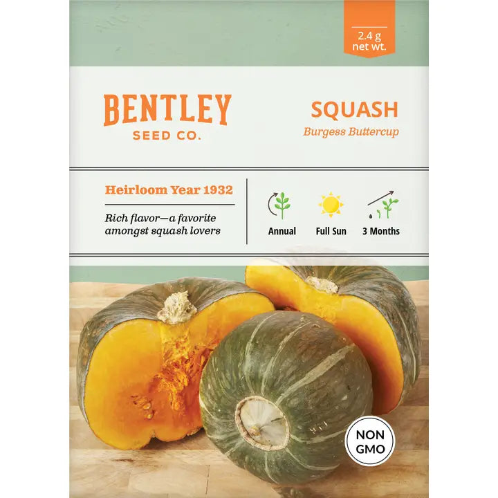 Squash-Buttercup Burgess Seed Packet