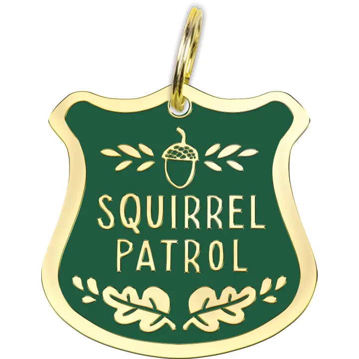 Squirrel Patrol Collar Charm