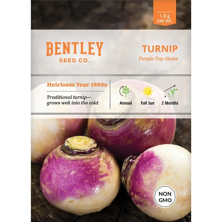 Turnip, Purple White Globe Seed Packet