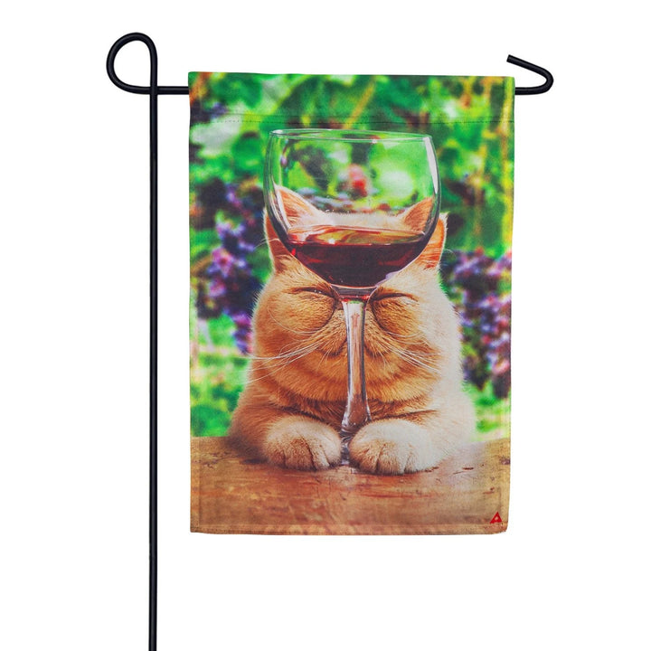 Wine Time Garden Suede Flag