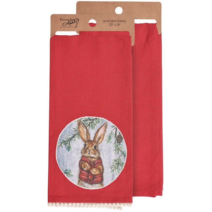 Winter Bunny Kitchen Towel