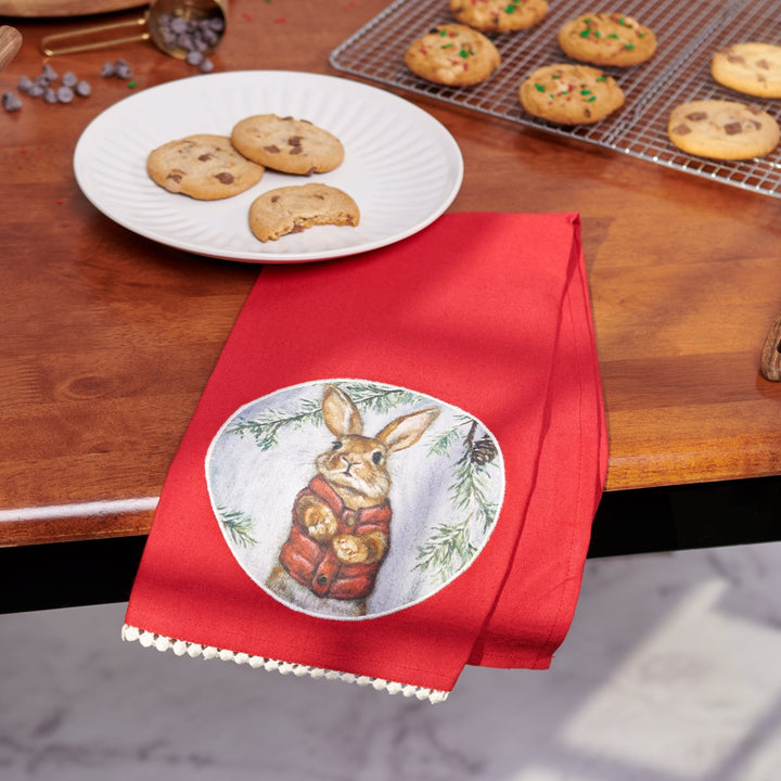 Winter Bunny Kitchen Towel