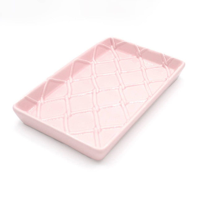 8 Oak Lane Pink Textured Guest Towel Tray