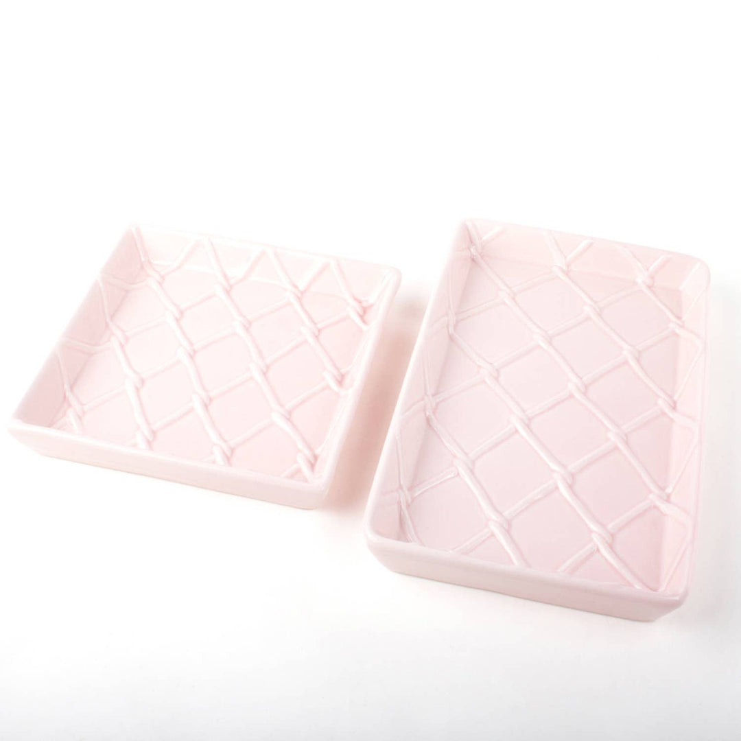 8 Oak Lane Pink Textured Guest Towel Tray
