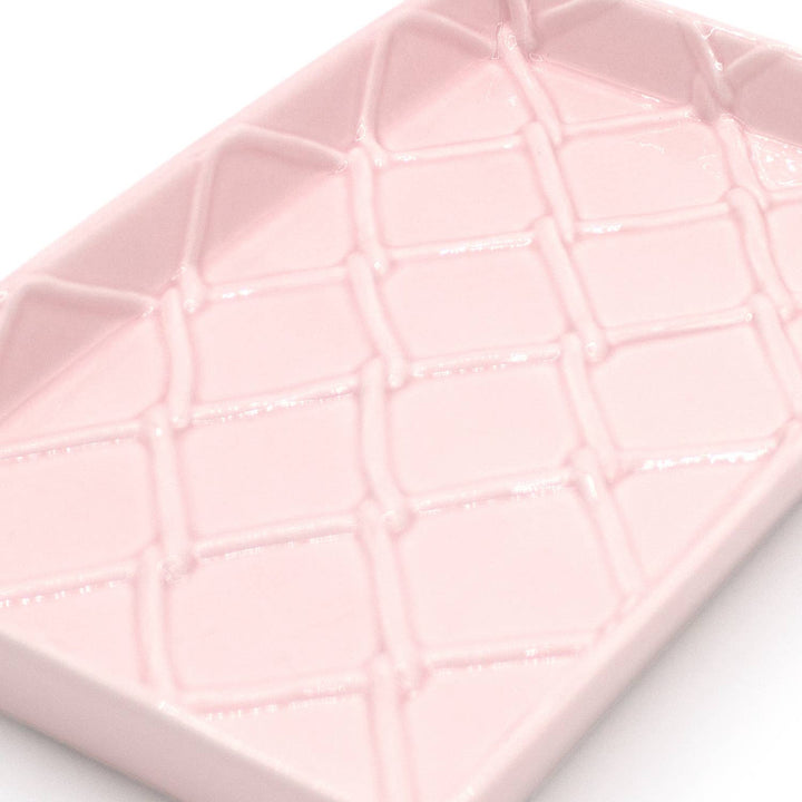 8 Oak Lane Pink Textured Guest Towel Tray
