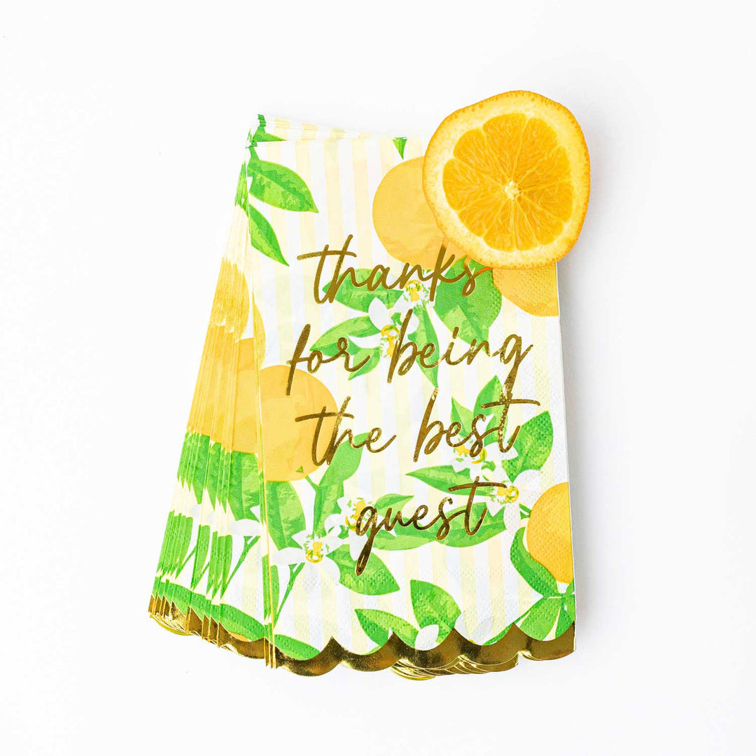8 Oak Lane Orange Blossom Paper Guest Towel Packs
