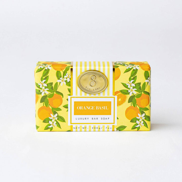 8 Oak Lane Orange Basil Wrapped Bar Soap