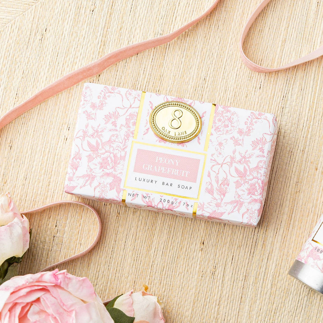 8 Oak Lane Peony Grapefruit Wrapped Bar Soap